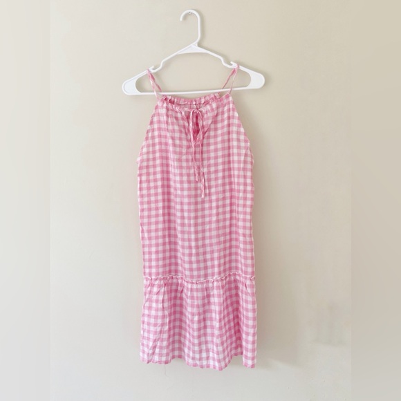 Weekend Suzanne Betro Women’s Pink White Gingham Cottage Core Gauzy - Picture 2 of 6